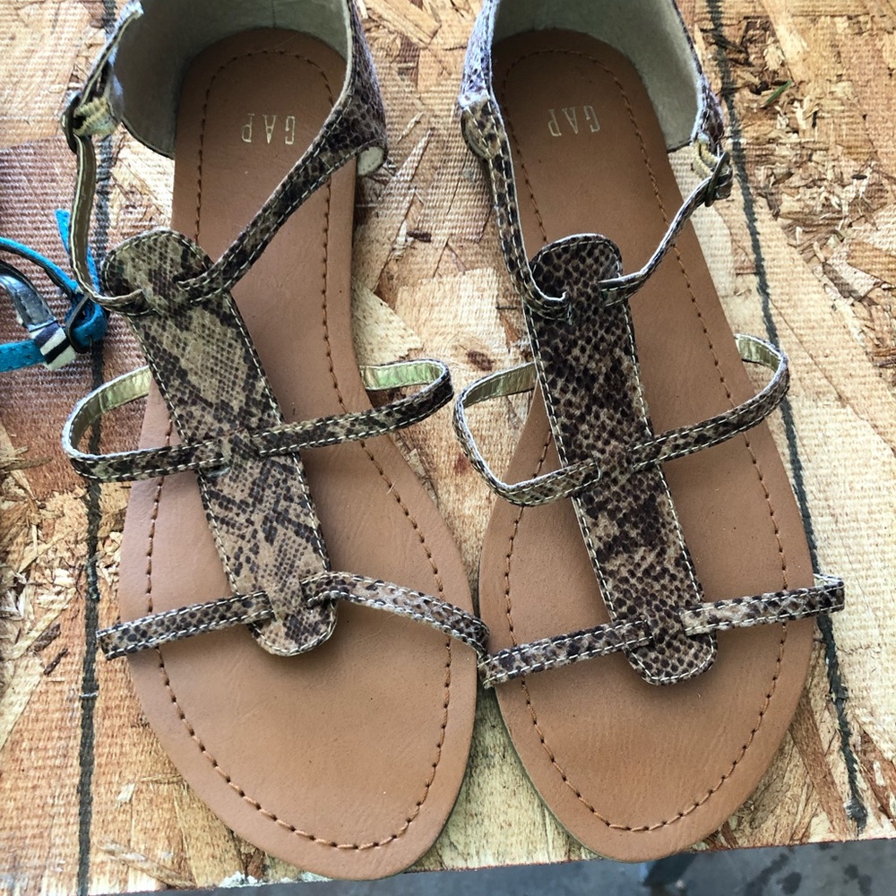Snake print sandals